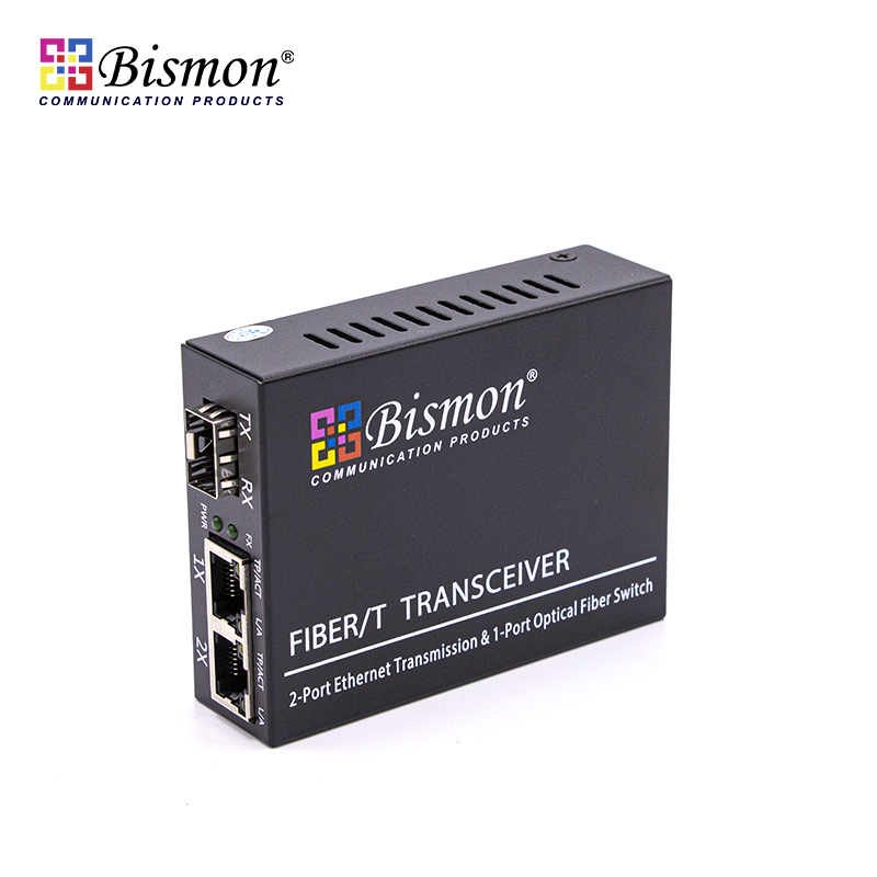  Media Converters 2 Port RJ45 PoE Gigabit + 1 SFP Slot fiber optic